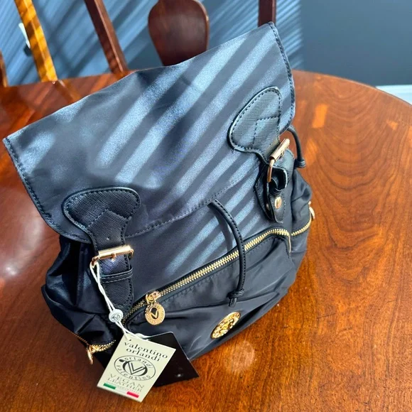 Valentino Orlandi Vegan Leather Stylish Backpack with pouch! - Picture 1 of 15